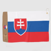 Vlag Slowakije & monogramme Golf Towel Slowakije Golfhanddoek (Horizontaal)