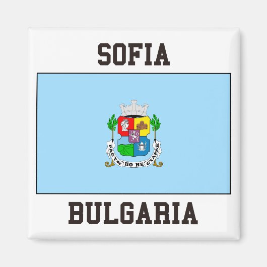 Vlag Sofia Bulgaria Magneet (Voorkant)