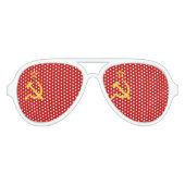 Vlag Sovjet-Unie Aviator Zonnebril (Voorkant)