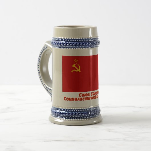 Vlag Sovjet-Unie met volledige naam Bierpul (Voorkant links)