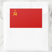 Vlag Sovjet-Unie/USSR/CCCP Rechthoekige Sticker (Tas)
