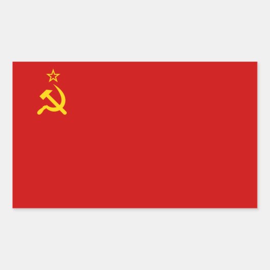 Vlag Sovjet-Unie/USSR/CCCP Rechthoekige Sticker (Voorkant)