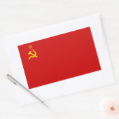 Vlag Sovjet-Unie/USSR/CCCP Rechthoekige Sticker (Envelop)