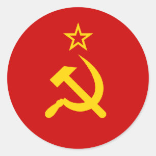 Vlag Sovjet-Unie/USSR/CCCP Ronde Sticker