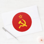 Vlag Sovjet-Unie/USSR/CCCP Ronde Sticker (Envelop)