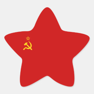 Vlag Sovjet-Unie/USSR/CCCP Ster Sticker
