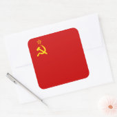 Vlag Sovjet-Unie/USSR/CCCP Vierkante Sticker (Envelop)