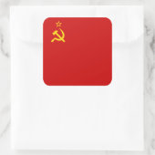 Vlag Sovjet-Unie/USSR/CCCP Vierkante Sticker (Tas)