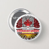 Vlag Spaanse Canadese bomen (Canada) Ronde Button 5,7 Cm (Voorkant /achterkant)