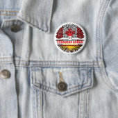 Vlag Spaanse Canadese bomen (Canada) Ronde Button 5,7 Cm (In situ)