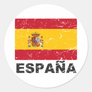 vlag Spanje Ronde Sticker