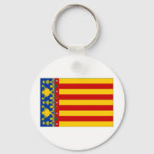 Vlag Spanje Valencia Sleutelhanger (Voorkant)