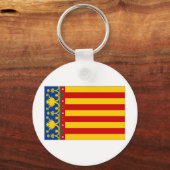 Vlag Spanje Valencia Sleutelhanger (Voorkant)