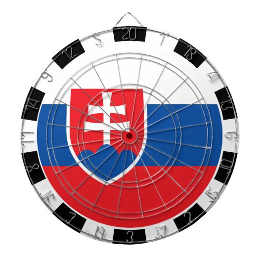 Vlag/spelbord Slowakije Dartbord (Voorkant)