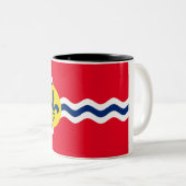 Vlag St. Louis Tweekleurige Koffiemok (Voorkant rechts)