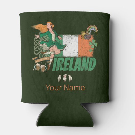  vlag St. Patrick's Day Retro Blikjeskoeler (Achterkant)