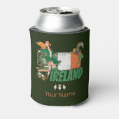 vlag St. Patrick's Day Retro Blikjeskoeler (Blikje Achterkant)