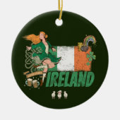vlag St. Patrick's Day Retro Keramisch Ornament (Voorkant)