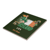  vlag St. Patrick's Day Retro Tegeltje (Zijkant)