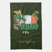  vlag St. Patrick's Day Retro Theedoek (Verticaal)