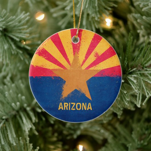 Vlag staat Arizona in nood Keramisch Ornament (Boom)