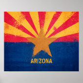 Vlag staat Arizona in nood Poster (Voorkant)