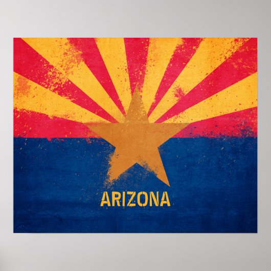 Vlag staat Arizona in nood Poster (Voorkant)