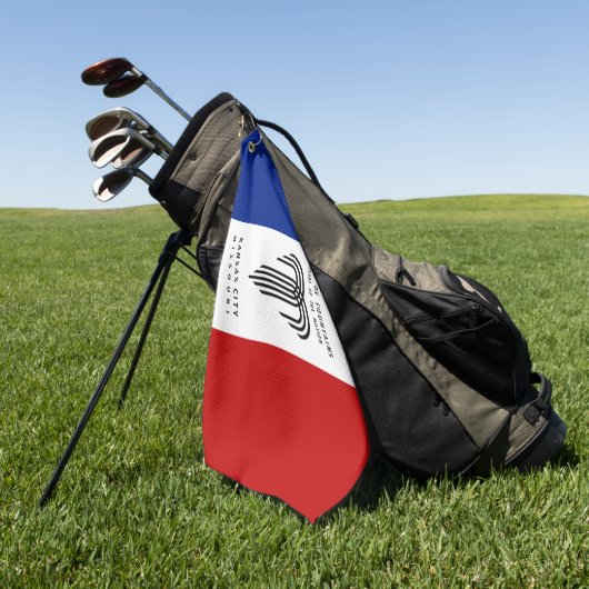 vlag stad Kansas (Missouri) Golfhanddoek (Groen)
