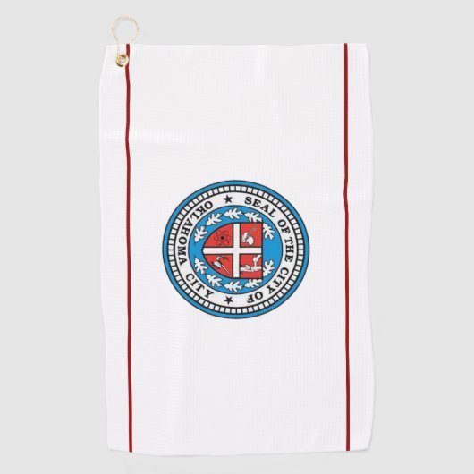 vlag stad Oklahoma (Oklahoma) Golfhanddoek (Voorkant)