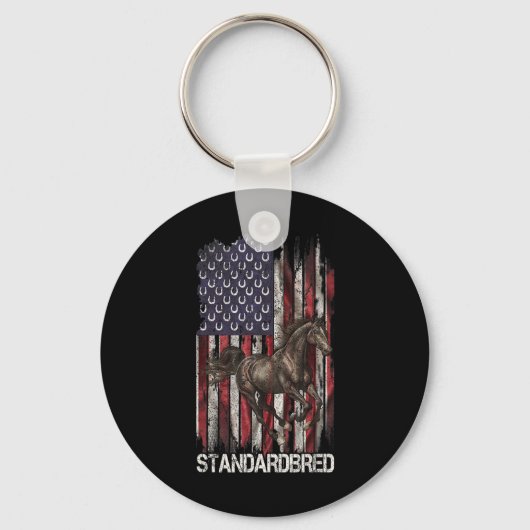 Vlag Standardbred Horse Lover1 Sleutelhanger (Voorkant)
