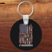 Vlag Standardbred Horse Lover1 Sleutelhanger (Voorkant)