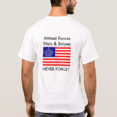 Vlag - Stars & Stripes van de strijdkrachten T-shirt (Achterkant)
