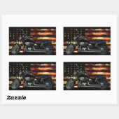 Vlag, sterren en staven van de Unie, motorfiets Rechthoekige Sticker (Vel)