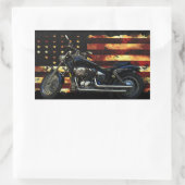 Vlag, sterren en staven van de Unie, motorfiets Rechthoekige Sticker (Tas)