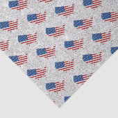 Vlag sterren en stripes juli 4 Glitter Tissuepapier (Detail)