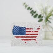 Vlag sterren en stripes van de Verenigde Staten op Briefkaart (Staand voorkant)