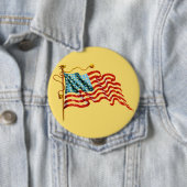 Vlag sterren en strips - ronde button 4,0 cm (In situ)