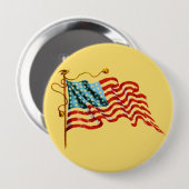 Vlag sterren en strips - ronde button 4,0 cm (Voorkant /achterkant)