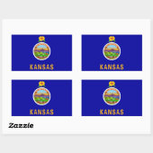 Vlag Sticker Kansas (Vel)