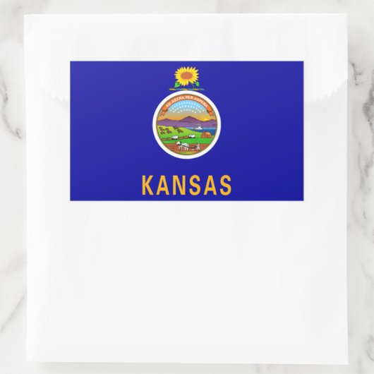Vlag Sticker Kansas (Tas)