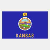 Vlag Sticker Kansas (Voorkant)
