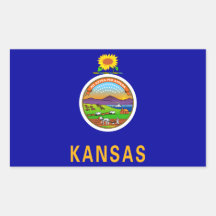 Vlag Sticker Kansas