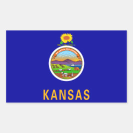Vlag Sticker Kansas