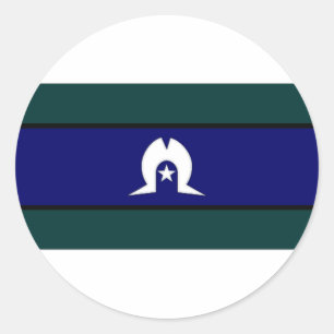 Vlag Straat Islanders Australië Ronde Sticker