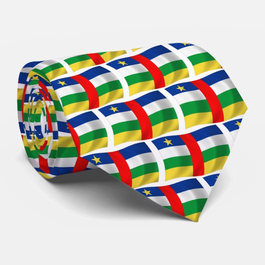 Vlag stropdas van de Centraal-Afrikaanse Republiek (Opgerold)