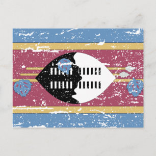  vlag Swaziland Briefkaart