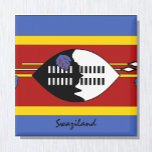 Vlag Swaziland en Afrikaanse vakantie- en sportfan Magneet<br><div class="desc">Fridge Magnets: Swaziland & Afrika - hou van mijn land en Swaziland vlaggeschenken</div>