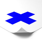 vlag symbool zeemijl zeemijl poster (Hoek)