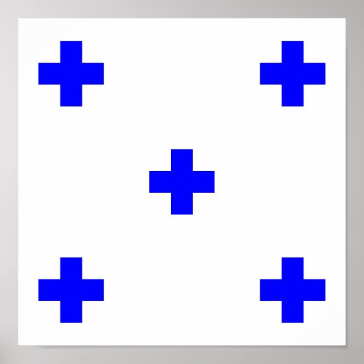 vlag symbool zeemijl zeemijl poster (Voorkant)