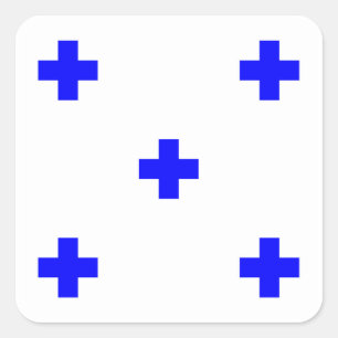 vlag symbool zeemijl zeemijl vierkante sticker